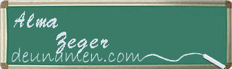 Alma Zeger Visitenkarte